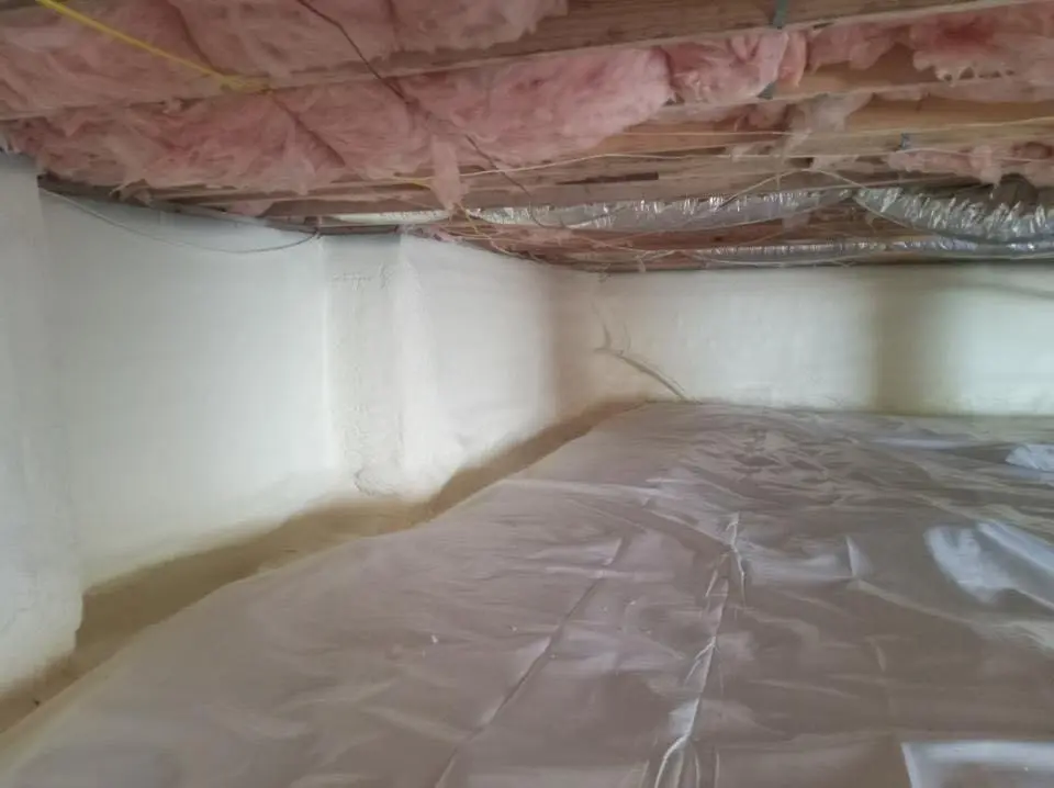 Crawl space encapsulation with closed-cell spray foam for Spray Foam Roofing Repair in Cheverly