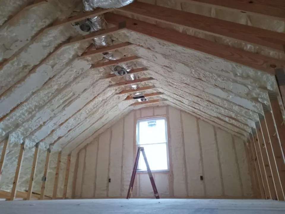 Spray foam roofing application for Crawl Space Insulation project in Cheverly